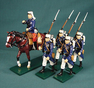 BG239 Beau Geste French Foreign Legion Mounted Officer and Marching men, 1900 - Piers Christian Toy Soldiers