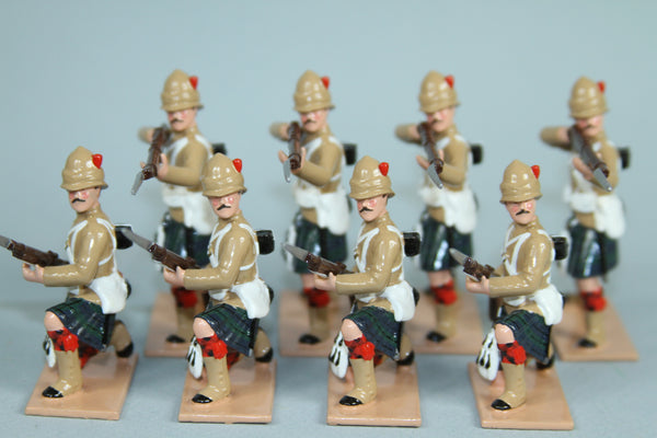 HR7F - 42nd Highlanders line set in Khaki tunics from Regal Toy Soldiers