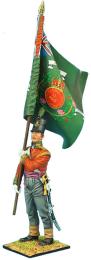 NAP0473 - British 51st Light Infantry Regiment Ensign Standard Bearer - Regimental Colors - Waterloo 1815